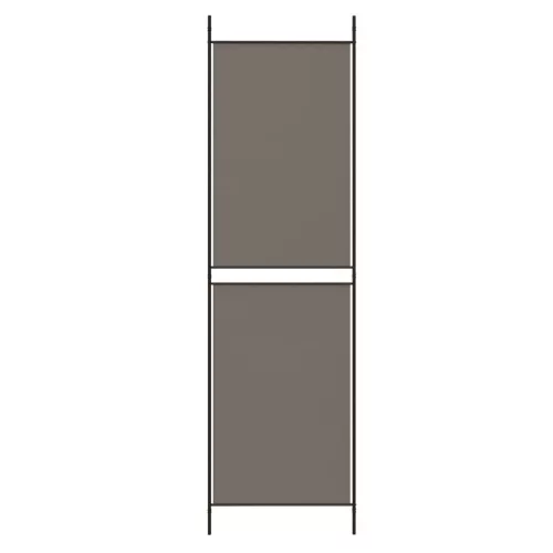  6 paneles antracitszürke szövet térelválasztó 300x200 cm