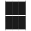  3 paneles fekete szövet térelválasztó 150x220 cm