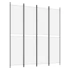  4 paneles fehér szövet térelválasztó 200x220 cm