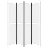  4 paneles fehér szövet térelválasztó 200x220 cm