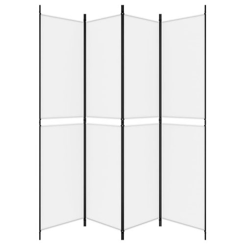  4 paneles fehér szövet térelválasztó 200x220 cm