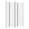  4 paneles fehér szövet térelválasztó 200x220 cm