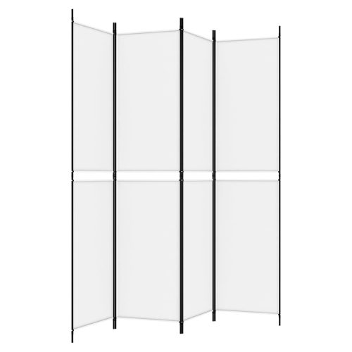  4 paneles fehér szövet térelválasztó 200x220 cm