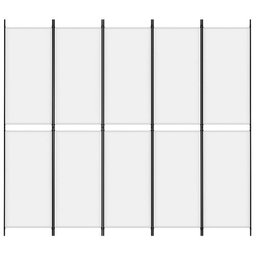  fehér 5 paneles paraván 250x220 cm szövet