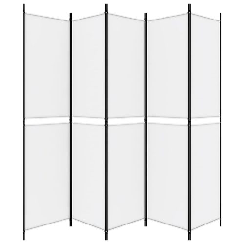  fehér 5 paneles paraván 250x220 cm szövet