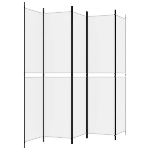  fehér 5 paneles paraván 250x220 cm szövet