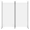   2 paneles fehér szövet térelválasztó 175x180 cm