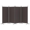  4 paneles barna szövet térelválasztó 346x180 cm