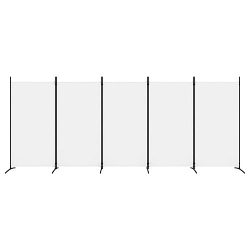  fehér 5 paneles paraván 433x180 cm szövet
