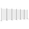  6 paneles fehér szövet térelválasztó 520x180 cm