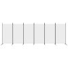  6 paneles fehér szövet térelválasztó 520x180 cm