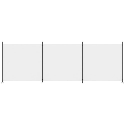   2 paneles fehér szövet térelválasztó 525x180 cm