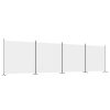  4 paneles fehér szövet térelválasztó 698x180 cm