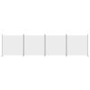  4 paneles fehér szövet térelválasztó 698x180 cm