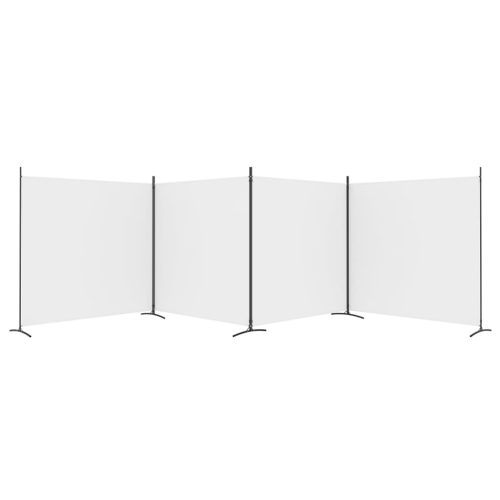  4 paneles fehér szövet térelválasztó 698x180 cm