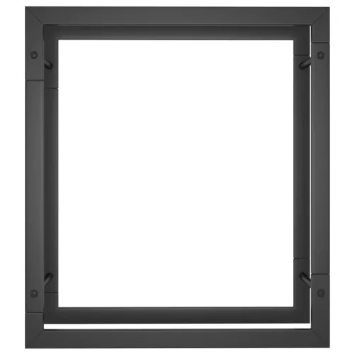  fekete acél tűzifatároló állvány 50 x 28 x 56 cm