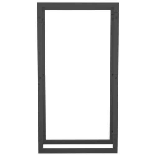  fekete acél tűzifatároló állvány 50x28x94 cm