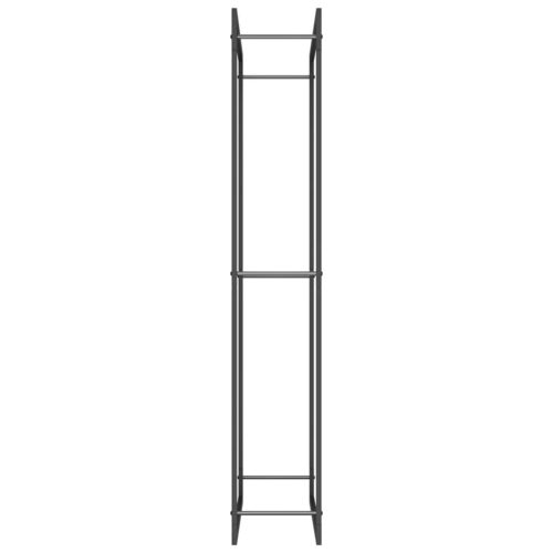  fekete acél tűzifatároló állvány 80x28x154 cm