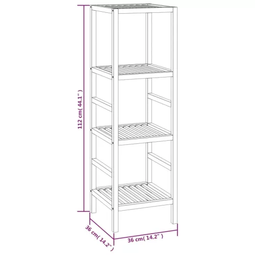  tömör diófa fürdőszobapolc 36 x 36 x 112 cm