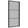  fekete matt üveg és alumínium beltéri ajtó 102,5 x 201,5 cm