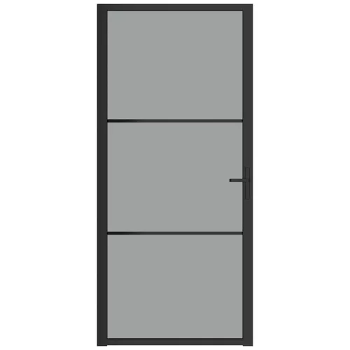  fekete ESG üveg és alumínium beltéri ajtó 93 x 201,5 cm