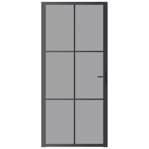  fekete ESG üveg és alumínium beltéri ajtó 93 x 201,5 cm