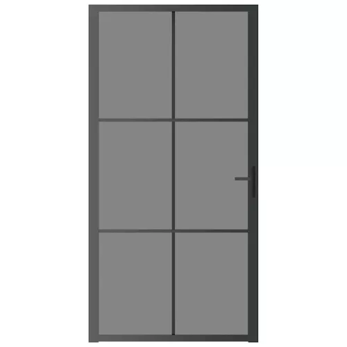  fekete ESG üveg és alumínium beltéri ajtó 102,5 x 201,5 cm