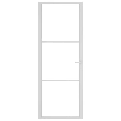  fehér ESG üveg és alumínium beltéri ajtó 76 x 201,5 cm