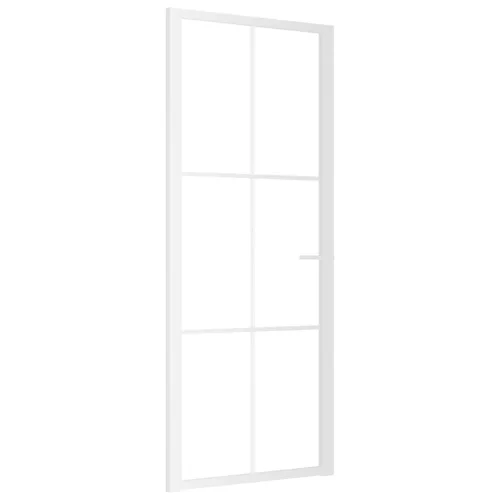  fehér ESG üveg és alumínium beltéri ajtó 83 x 201,5 cm