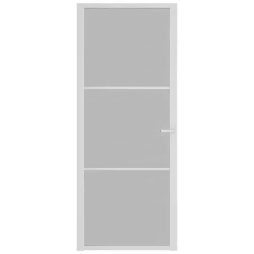  fehér matt üveg és alumínium beltéri ajtó 83 x 201,5 cm