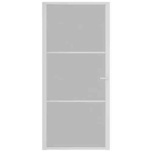  fehér matt üveg és alumínium beltéri ajtó 93 x 201,5 cm