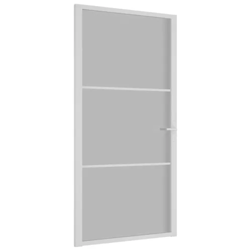  fehér matt üveg és alumínium beltéri ajtó 102,5 x 201,5 cm