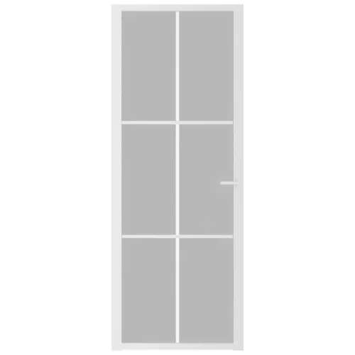 fehér matt üveg és alumínium beltéri ajtó 76 x 201,5 cm