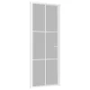  fehér matt üveg és alumínium beltéri ajtó 83 x 201,5 cm
