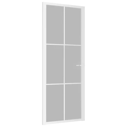  fehér matt üveg és alumínium beltéri ajtó 83 x 201,5 cm