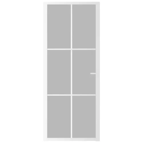  fehér matt üveg és alumínium beltéri ajtó 83 x 201,5 cm