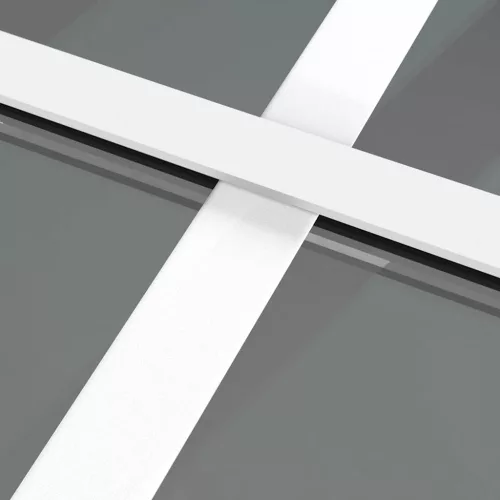  fehér ESG üveg és alumínium beltéri ajtó 83 x 201,5 cm