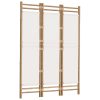  3 paneles összecsukható bambusz és vászon térelválasztó 120 cm