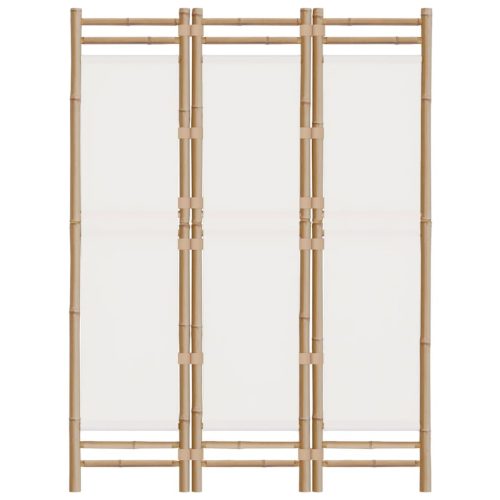  3 paneles összecsukható bambusz és vászon térelválasztó 120 cm