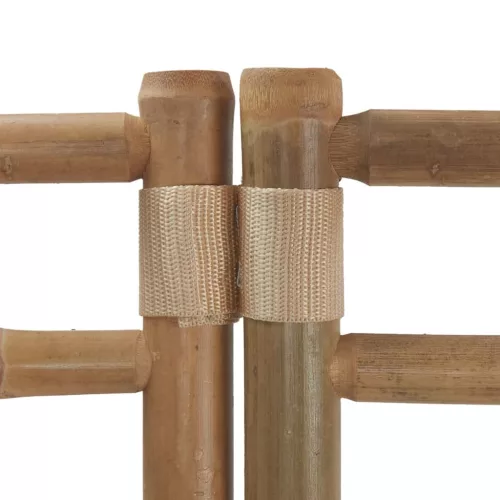  4 paneles összecsukható bambusz és vászon térelválasztó 160 cm