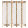  5 paneles összecsukható bambusz és vászon térelválasztó 200 cm