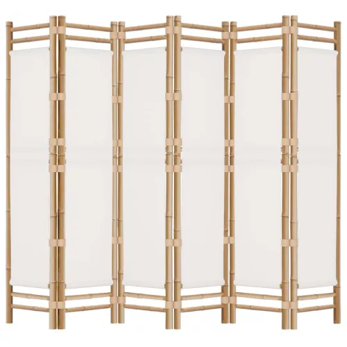  6 paneles összecsukható bambusz és vászon térelválasztó 240 cm