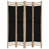  4 paneles összecsukható bambusz és vászon térelválasztó 160 cm