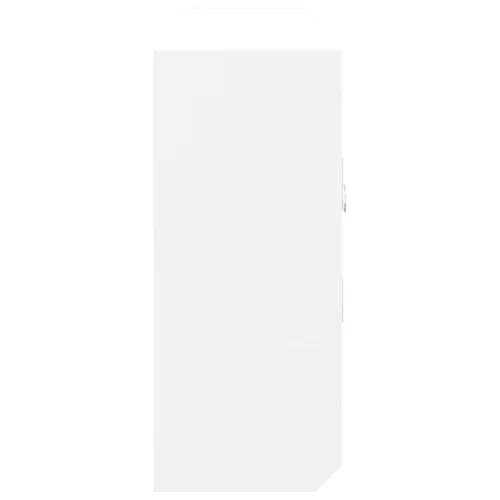  fehér szerelt fa és acél kulcsszekrény 40 x 8,5 x 20 cm