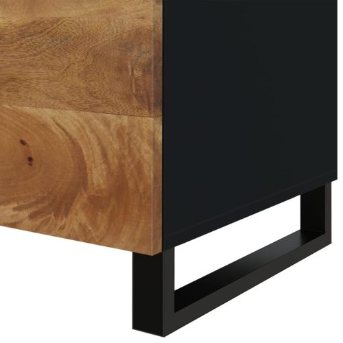  tömör mangófa és szerelt fa dohányzóasztal 80 x 50 x 40 cm