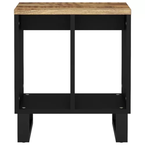  tömör mangófa és szerelt fa kisasztal 40 x 31 x 46 cm