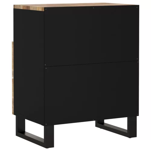  tömör mangófa és szerelt fa éjjeliszekrény 50 x 33 x 62 cm