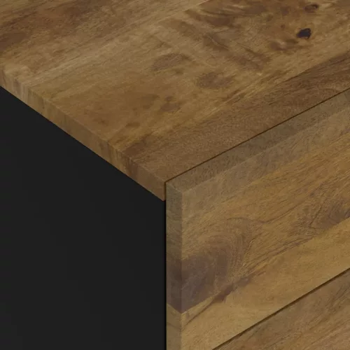  tömör mangófa és szerelt fa éjjeliszekrény 50 x 33 x 60 cm