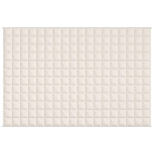  világos krémszínű szövet súlyozott takaró 120 x 180 cm 5 kg