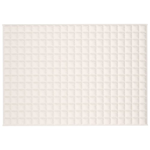  világos krémszínű szövet súlyozott takaró 138 x 200 cm 6 kg